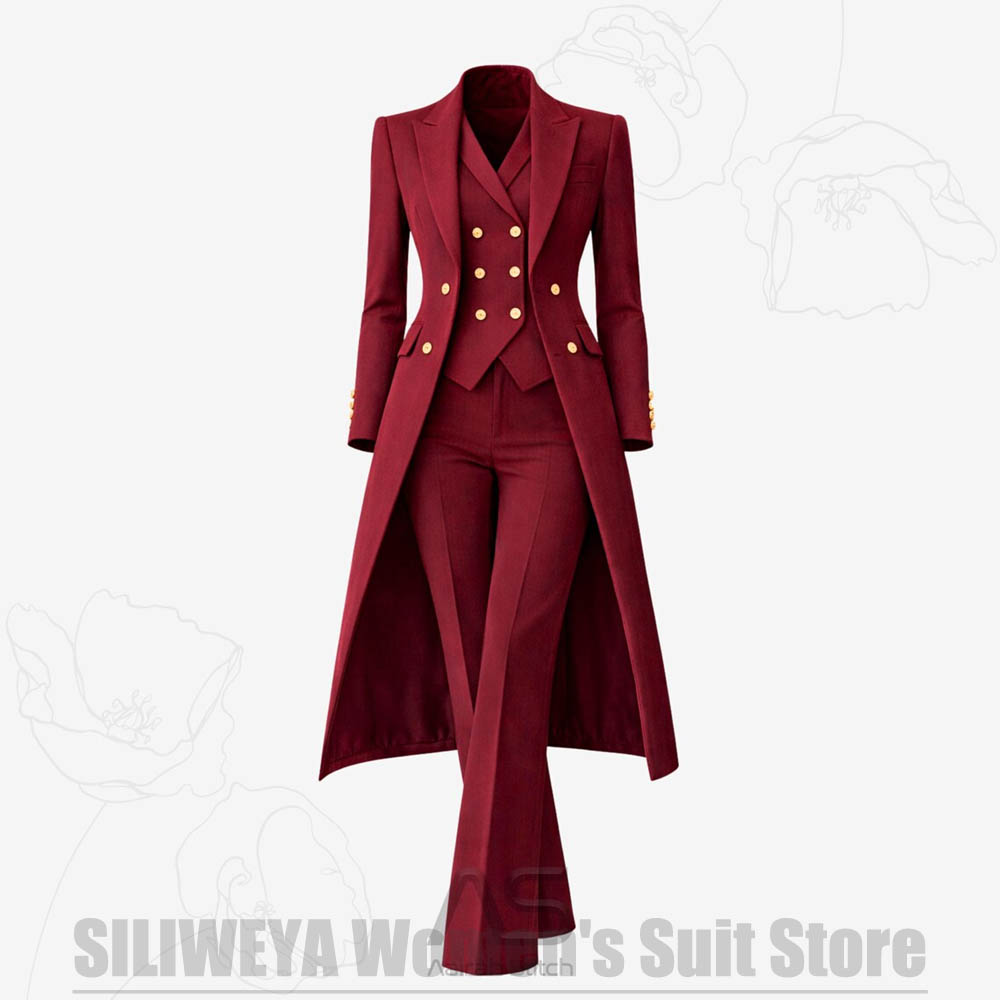Women'S Formal Wear Wedding - Women's Suit 3 Piece Double Breasted