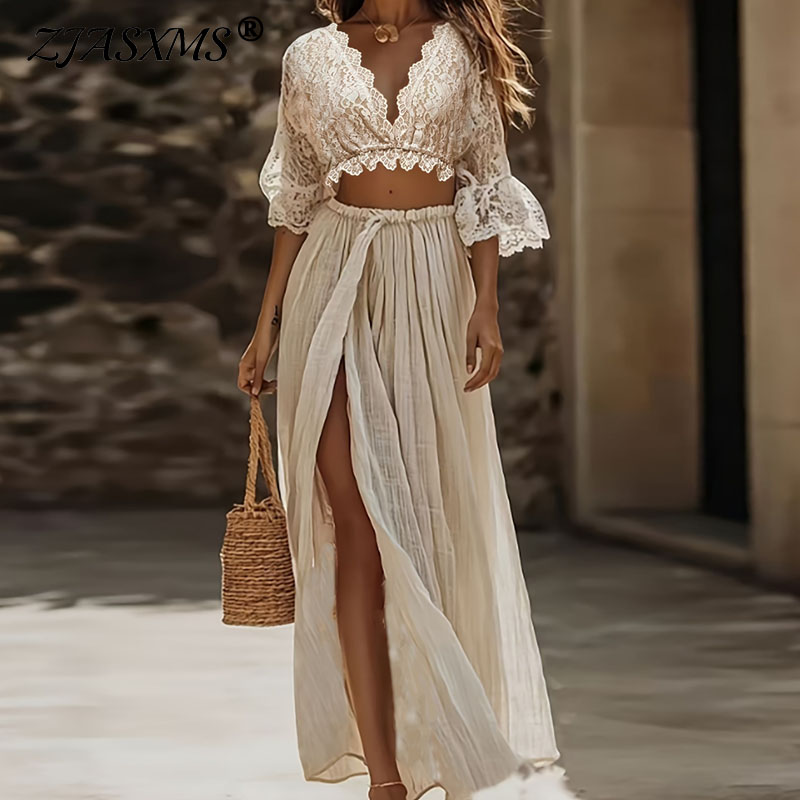 Womens Bohemian Lace Two Piece - Woman Formal Wear recension och pris