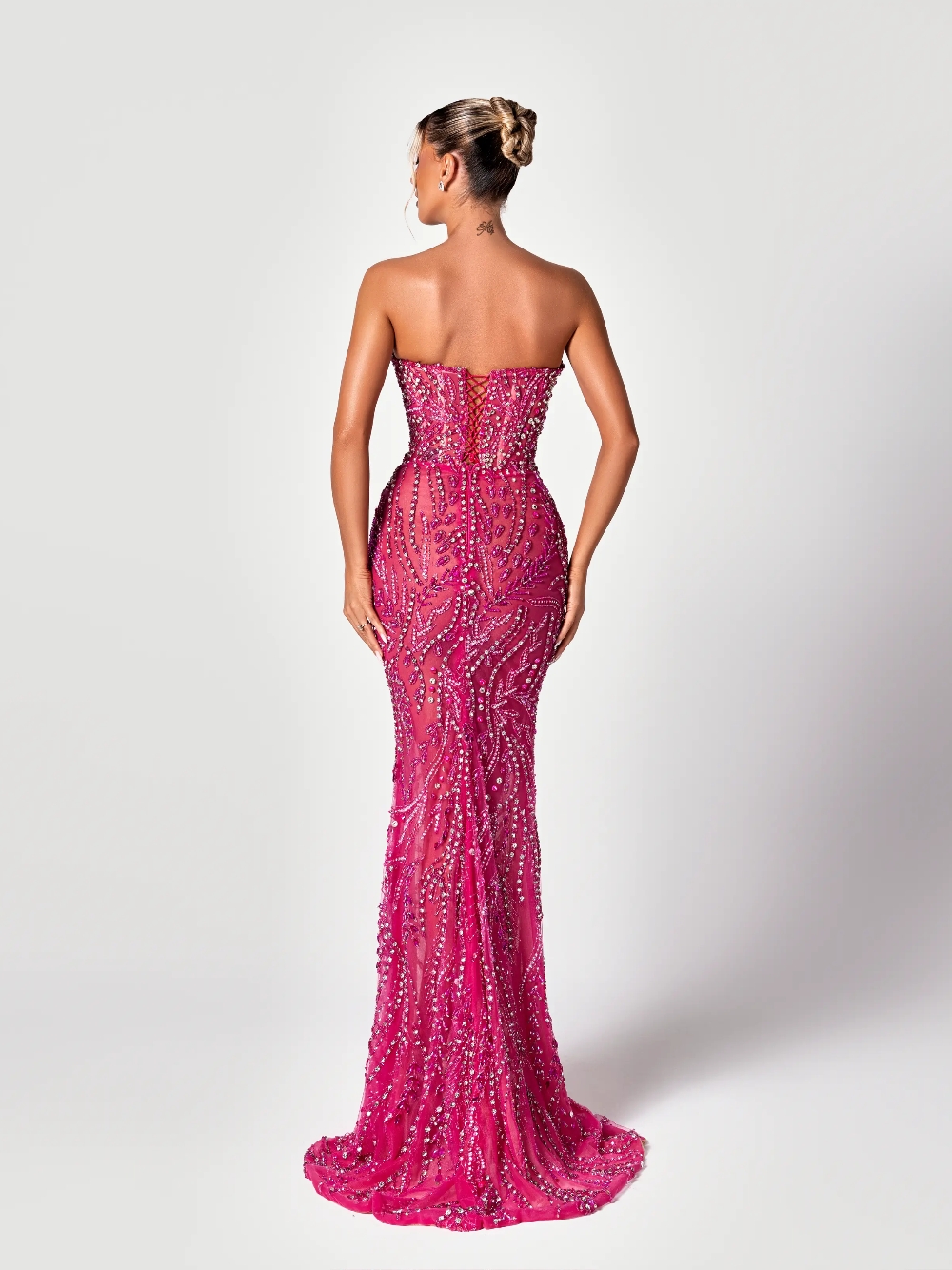 Fuchsia Cut Out Sweet Evening  - Formal Gala Wear Women recension och pris