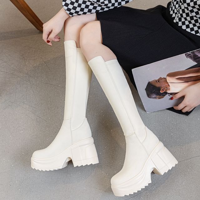 Womens Knee High Thick Sole Wi - Woman Formal Wear recension och pris
