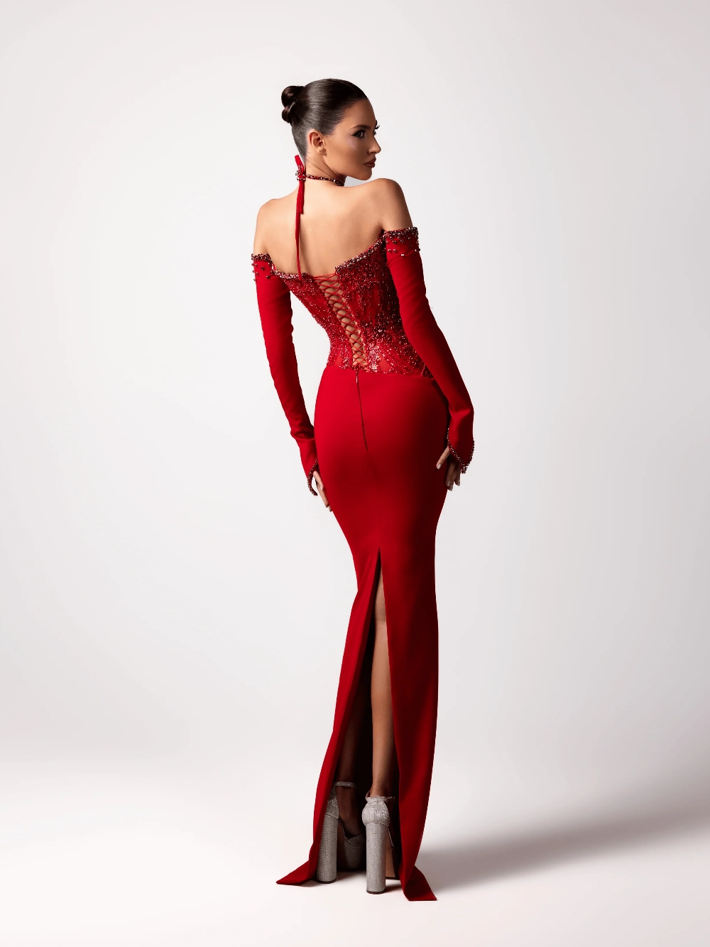 Red Sexy Halter Evening Dress  - Formal Gala Wear Women recension och pris