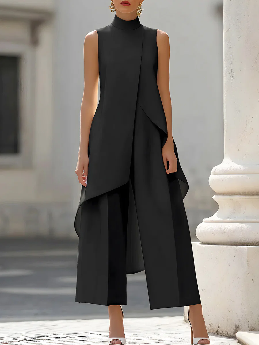 Sleeveless High Neck Asymmetri - Women'S Office Formal Wear For Ladies recension och pris