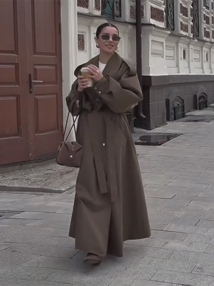 Loose Solid Windbreaker Women  - Trench Coat Formal recension och pris