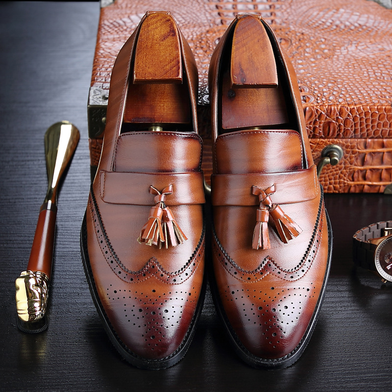 Classic Men's Leather Tassel L - Formal Wear Women'S Loafers recension och pris