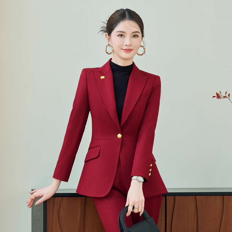 Red Suit Set for Women, Autumn - Women'S Office Formal Wear For Ladies recension och pris