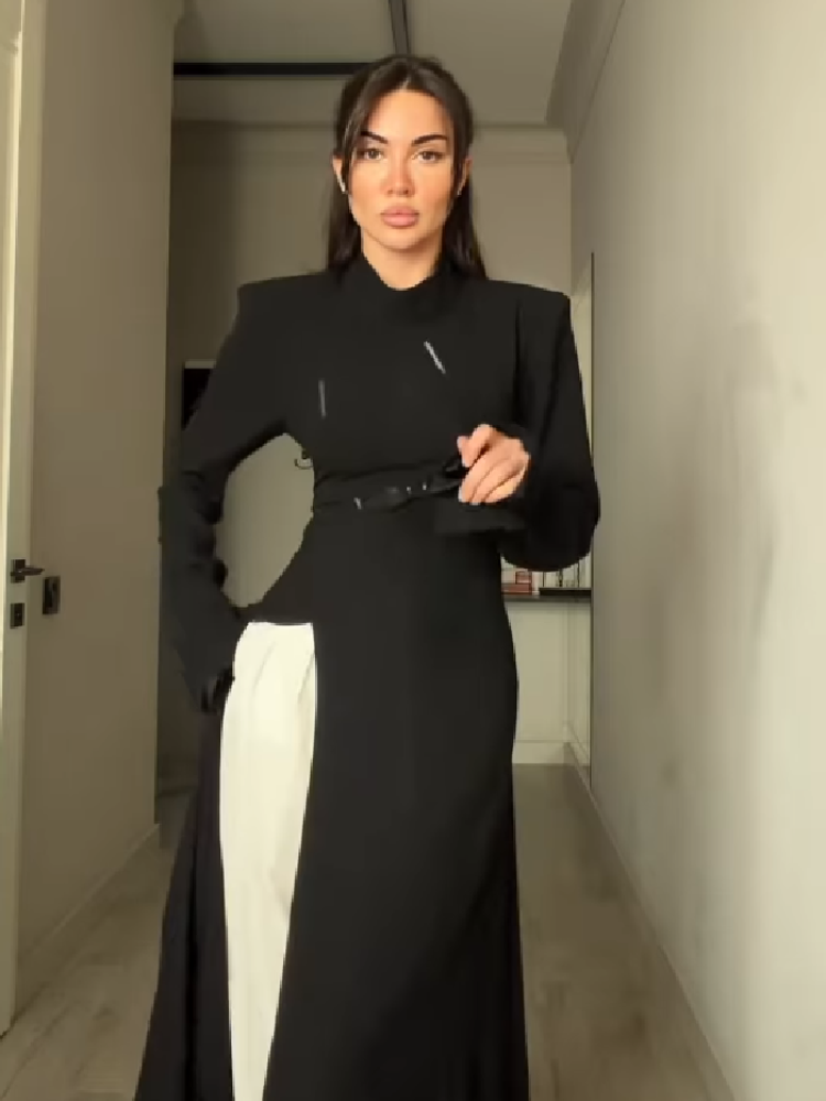 Women's Elegant High Neck Long - Women'S Office Formal Wear For Ladies recension och pris