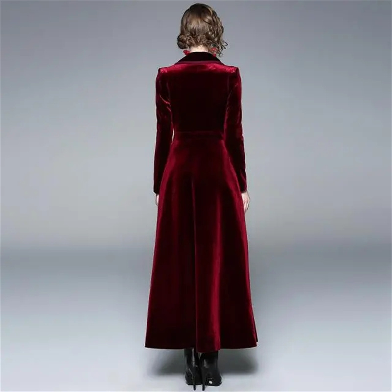 Golden Velvet Long Windbreaker - Trench Coat Formal recension och pris