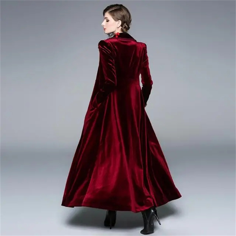 Golden Velvet Long Windbreaker - Trench Coat Formal recension och pris