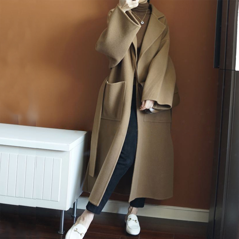 Elegant Women's Long Coat 100% - Women Formal Wear Winter recension och pris