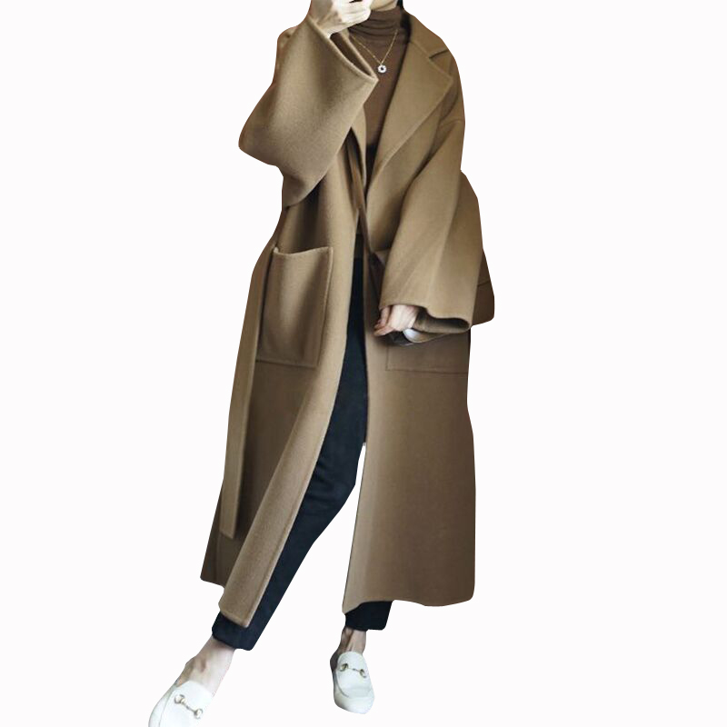 Elegant Women's Long Coat 100% - Women Formal Wear Winter recension och pris