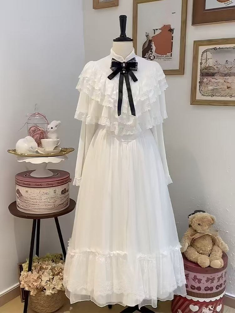 Japanese Short Sleeve Bow Lace - Woman Formal Wear recension och pris
