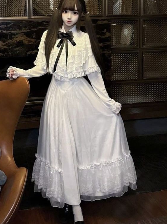 Japanese Short Sleeve Bow Lace - Woman Formal Wear recension och pris