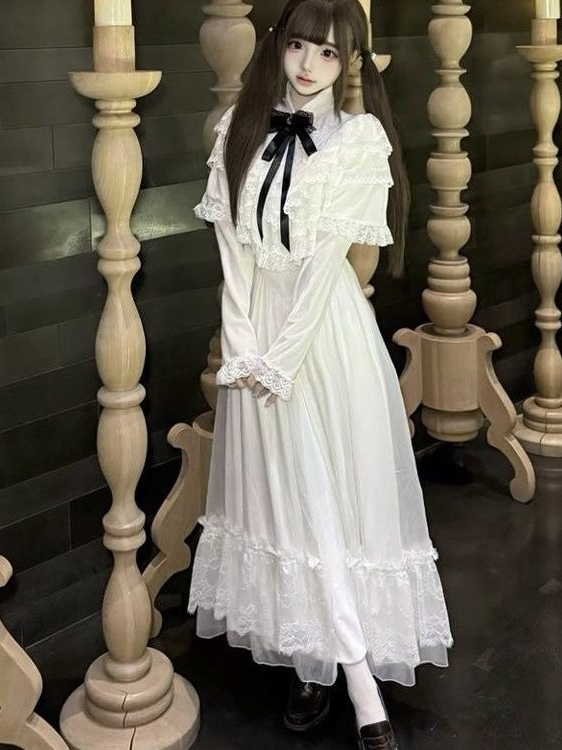 Japanese Short Sleeve Bow Lace - Woman Formal Wear recension och pris