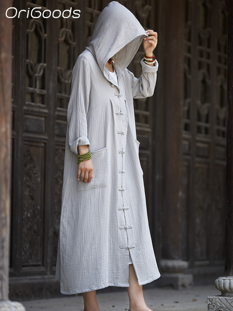 OriGoods Woman Hooded Long Coa - Trench Coat Formal recension och pris