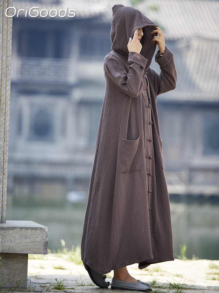 OriGoods Woman Hooded Long Coa - Trench Coat Formal recension och pris