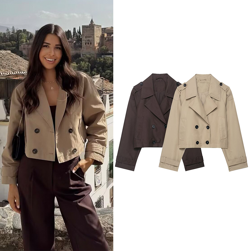 Women's Fashion Double Breaste - Trench Coat Formal recension och pris
