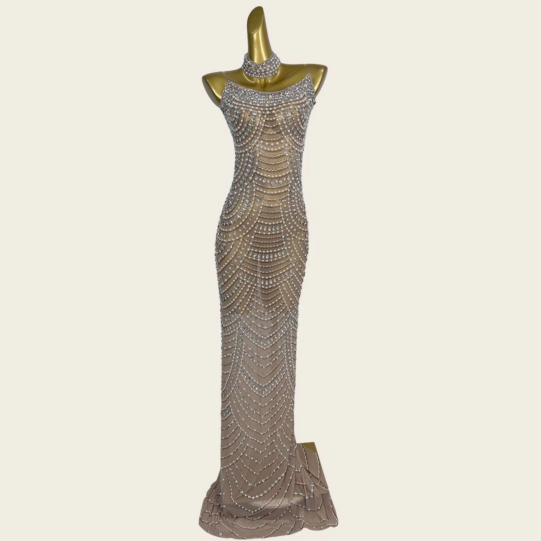 Sparkly Rhinestone Mermaid Eve - Formal Gala Wear Women recension och pris