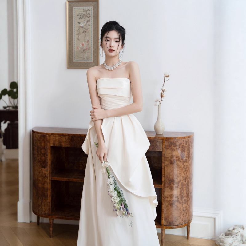 French Strapless Bride Engagem - Shift Dress Sleeveless recension och pris