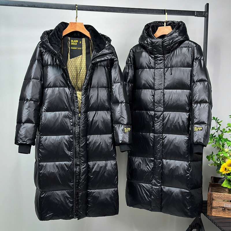 Winter Black Hooded Down Jacke - Trench Coat Formal recension och pris