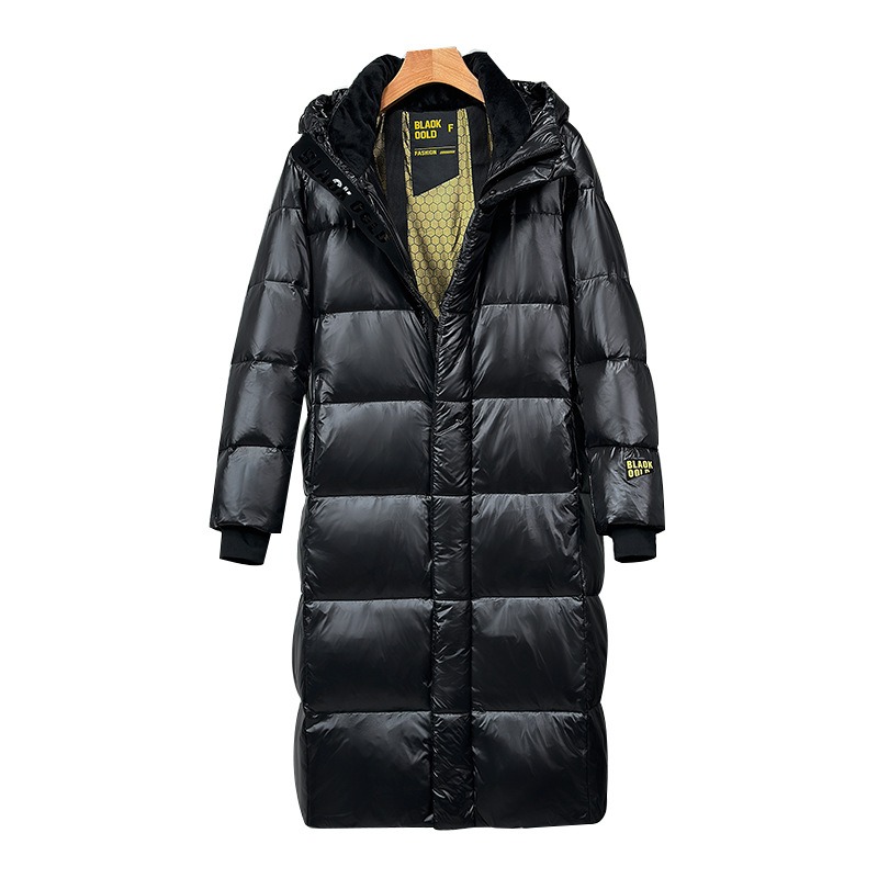 Winter Black Hooded Down Jacke - Trench Coat Formal recension och pris