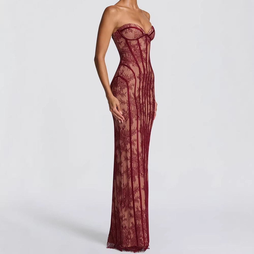 Strapless Bodycon Maxi Dress f - Woman Formal Wear recension och pris