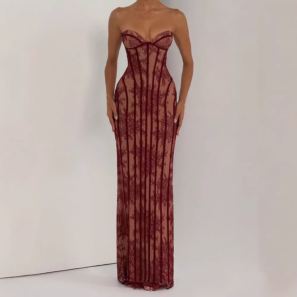 Strapless Bodycon Maxi Dress f - Woman Formal Wear recension och pris