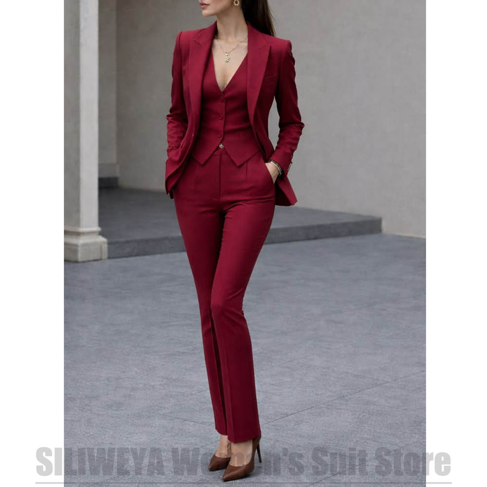 Women 3 Piece Suit Set Blazer  - Women'S Formal Wear Wedding recension och pris