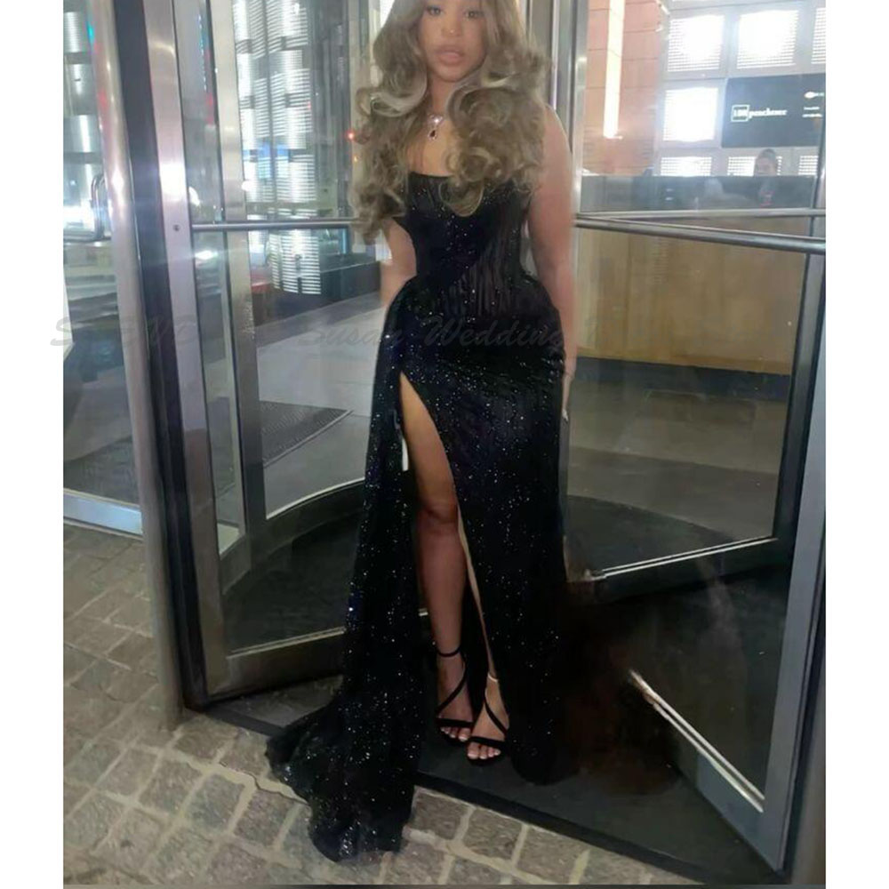 Simple Black Prom Dresses Wome - Formal Dress Female recension och pris